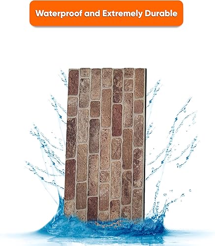 Miniatura 7 de IZODEKOR Paneles de pared 3D efecto ladrillo, revestimiento, aspecto de piedra, revestimiento de espuma de poliestireno para sala de estar, cocina,