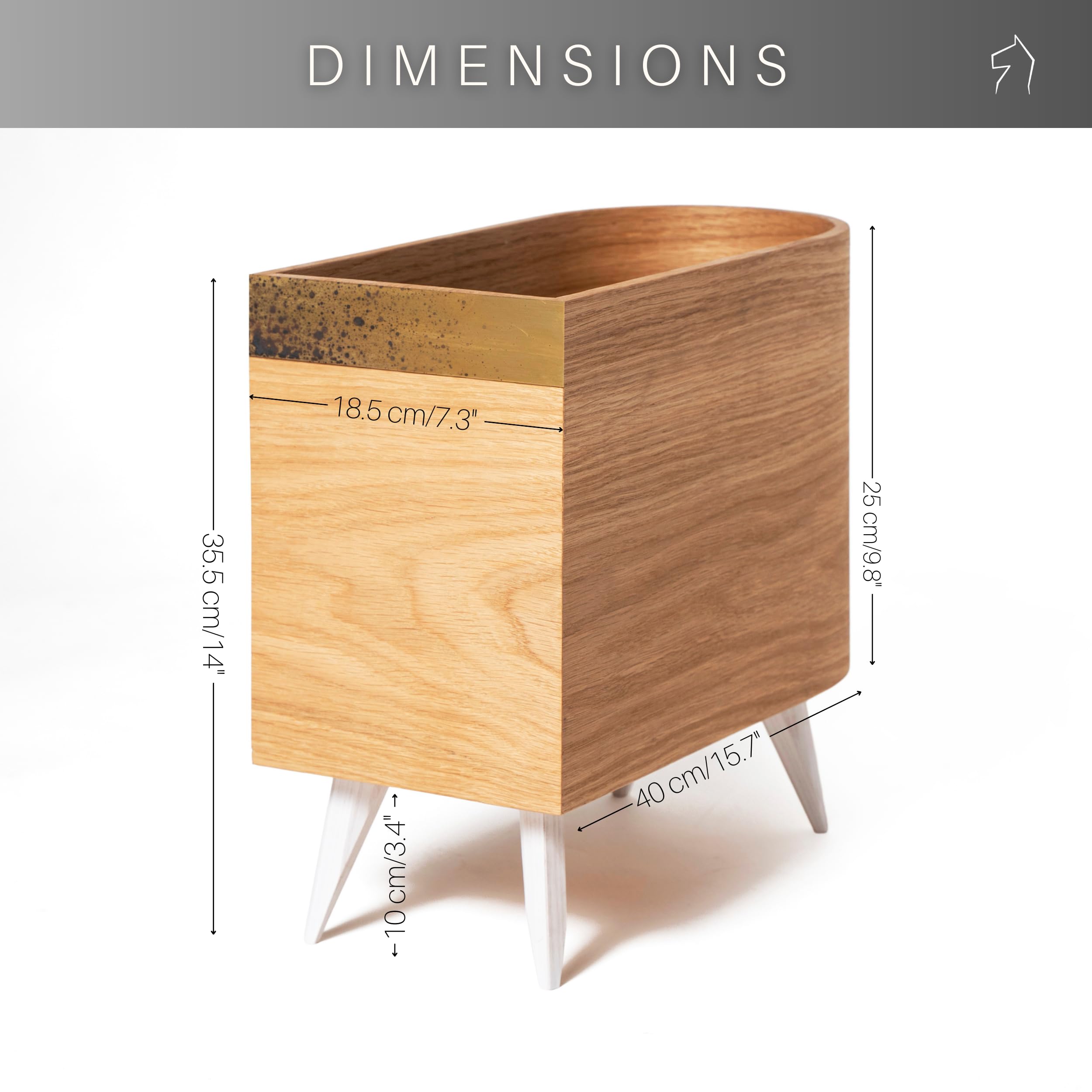 Supporto per dischi in vinile con decorazione dorata, porta riviste in legno, scatola per accessori per album, libreria compatta da pavimento, cassa per dischi (Wenge)