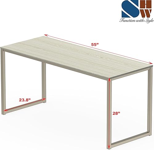 Miniatura 107 de SHW - Escritorio de 32 pulgadas para computador, oficina en casa, roble Roble,Negro,Espresso,Marrón