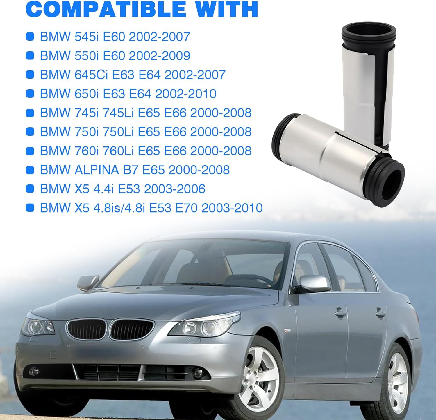 8Pcs Spark Plug Protect Tube Compatible with BMW X5 E53 E60 E63 E64 E65 E66 E70, Replace For 11127570219