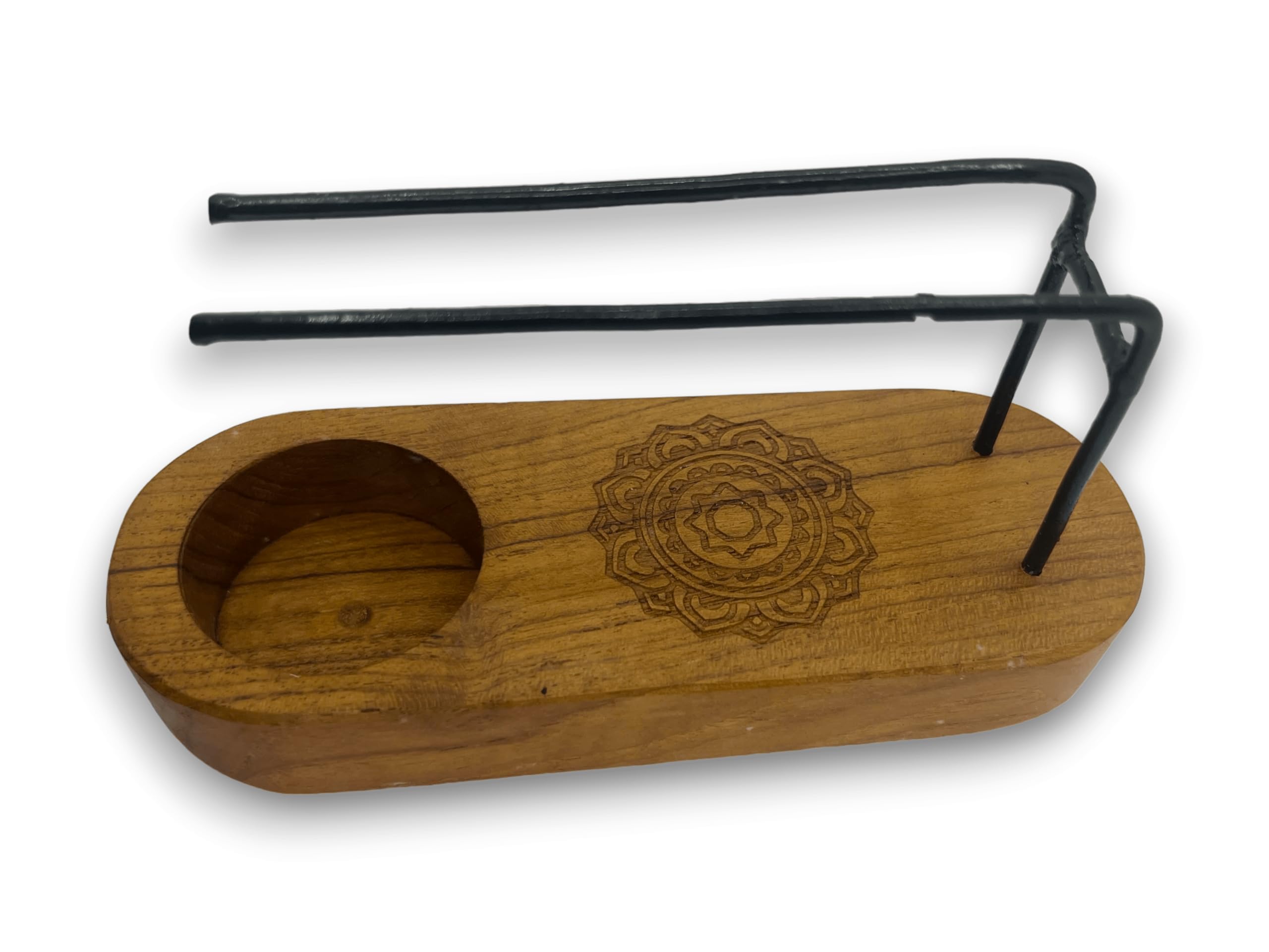 Hostenatura Teak Wood Small Palo Santo Heater - Mandala Design