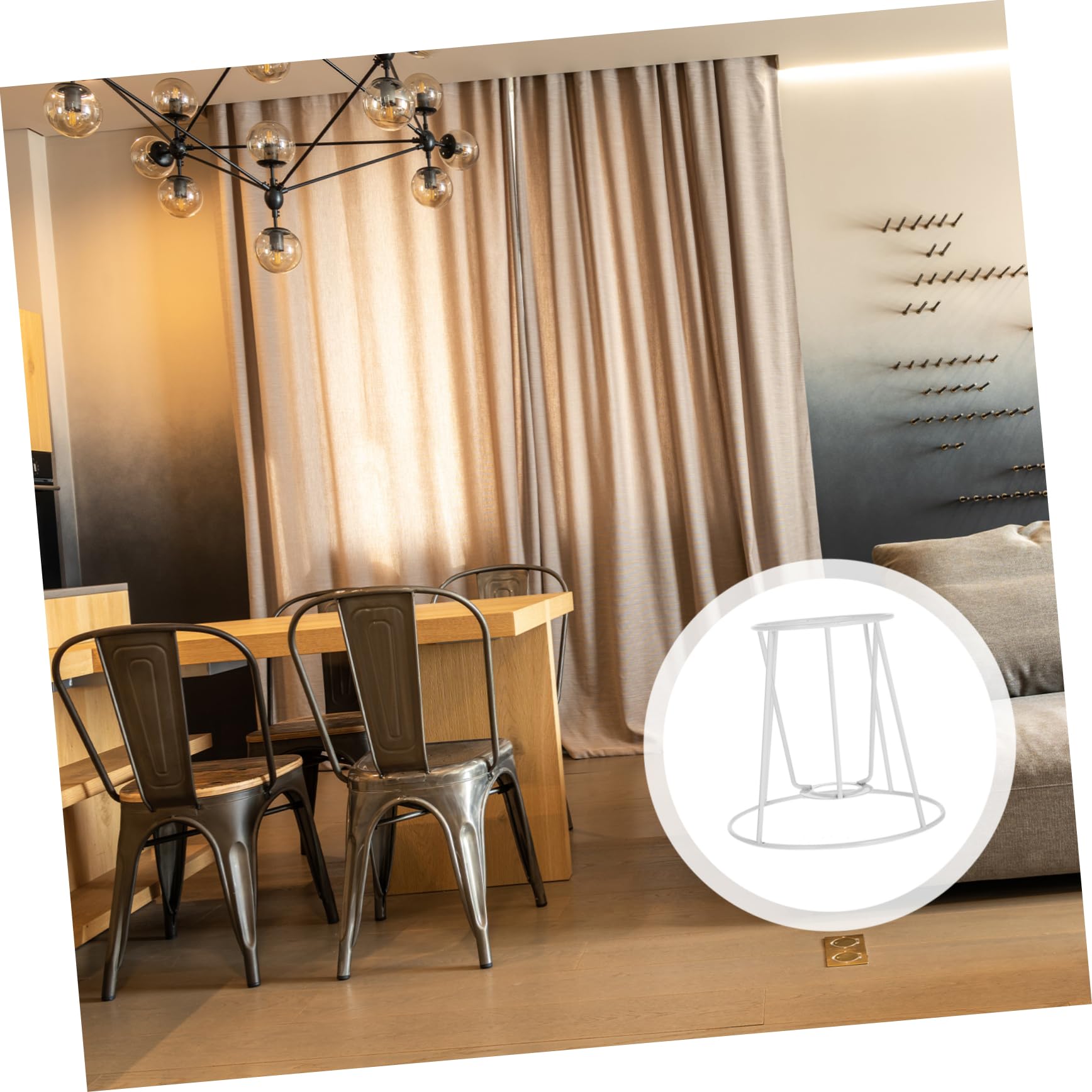 Estante Cónico Para Pantallas De Lámparas E14, Marco De Hierro Blanco, Soporte Durable Para Lámparas De Mesa Diy, Paquete De 4 Unidades, Uso Hogar y Oficina
