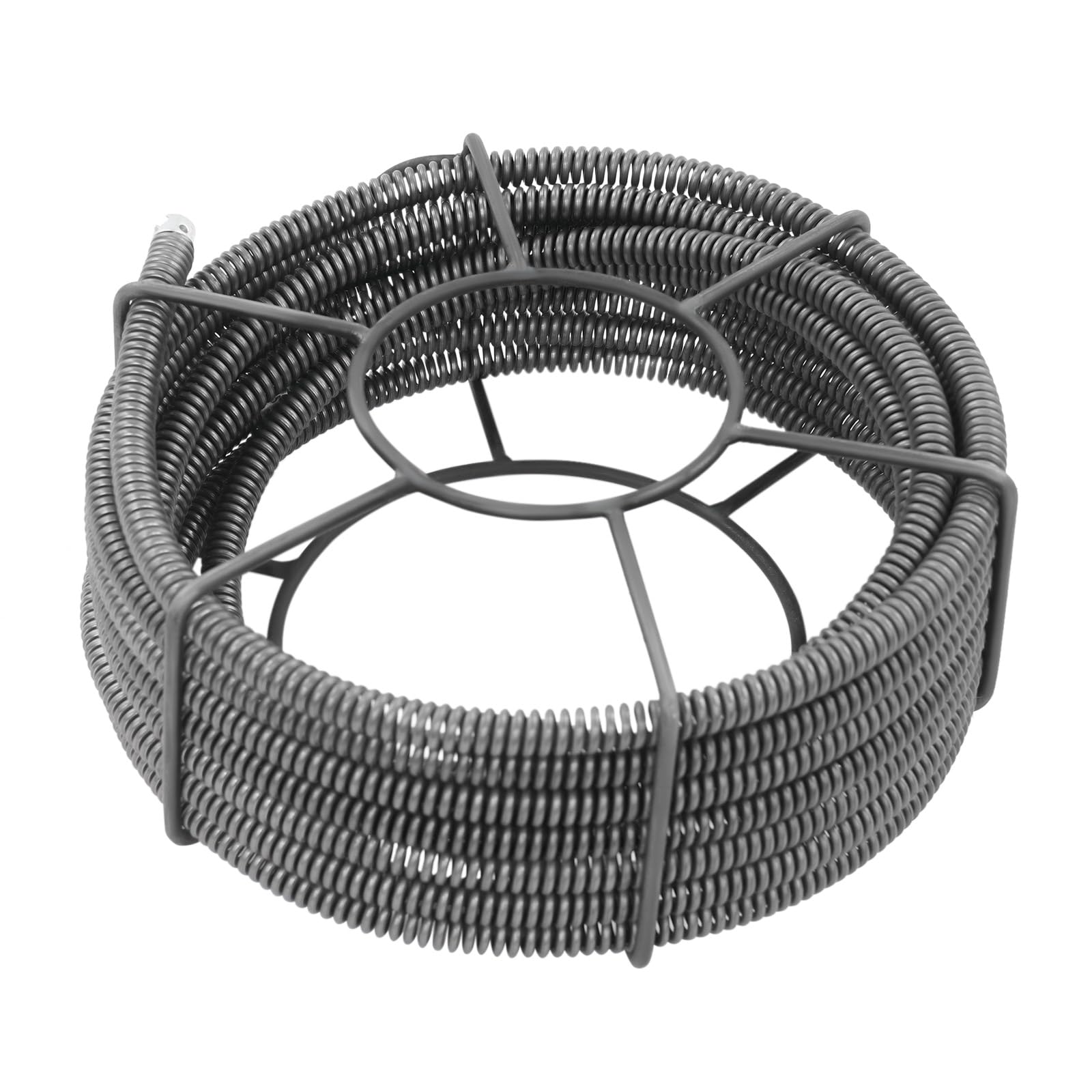 Fyssnn Dark Drey Drain Unblocker Snake, Manganese Steel Drain Cleaner, 12Mm & 16Mm Flexible Pipe Cleaning Spiral For Sink, Bathroom, Toilet, Shower Drain Unblocking Tool, For 50-120Mm Pipe Diameter (16Mm*10M)