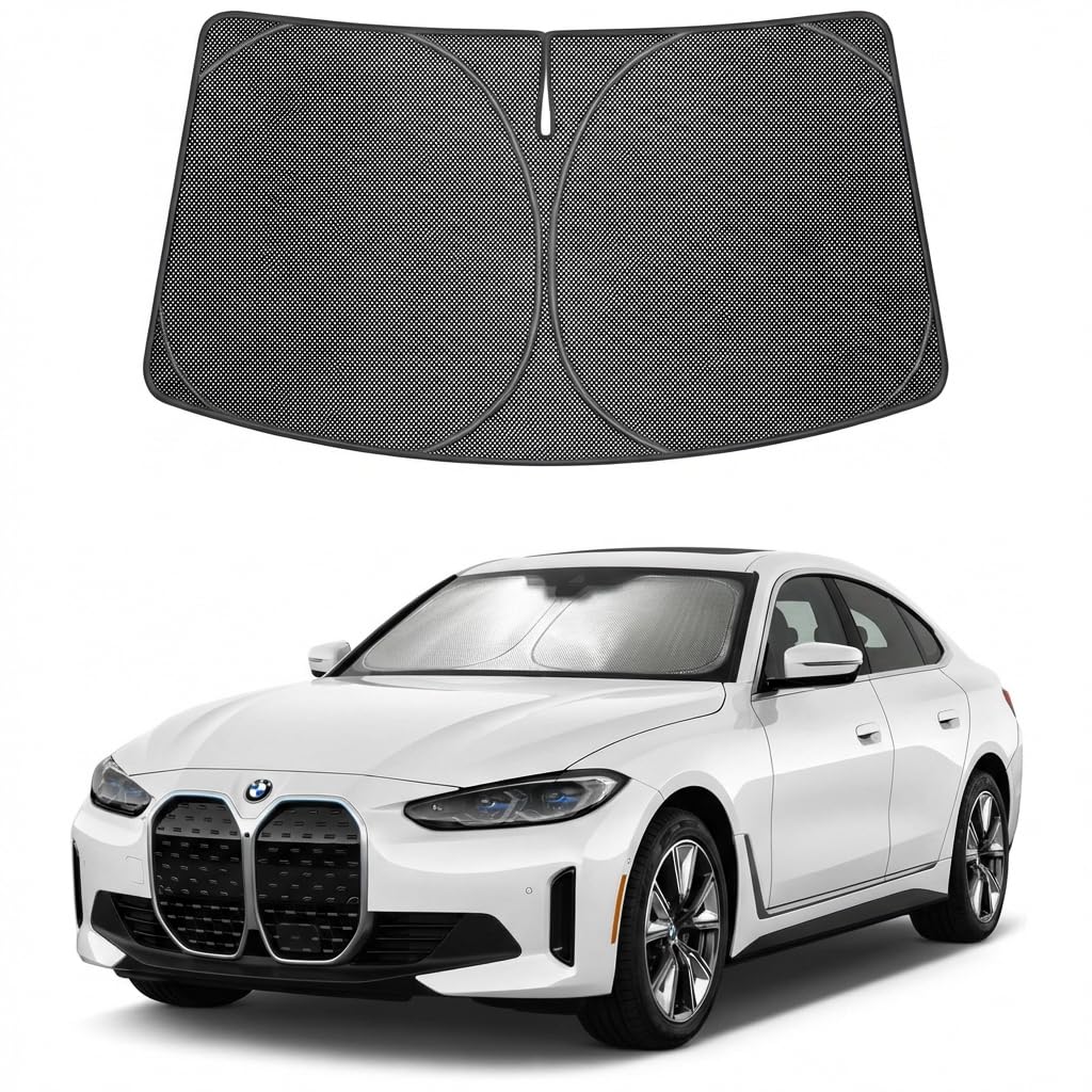 Proadsy Custom Fit 2022-2026 BMW i4 Windshield Sun Shade, Blocks Heat