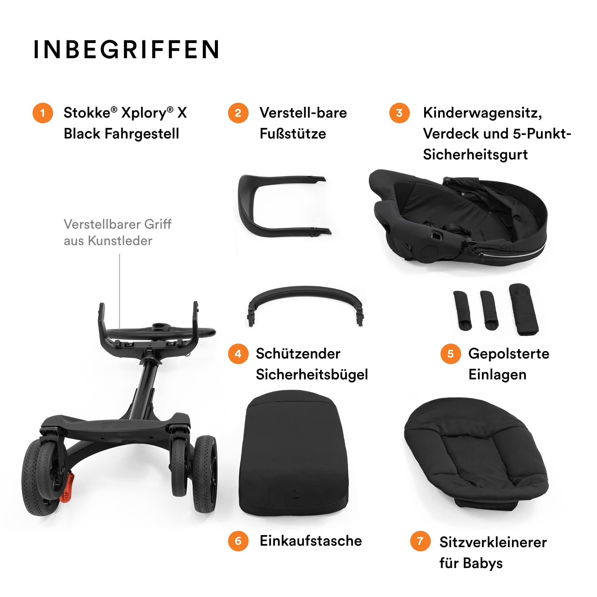 Stokke Xplory X, Ruby Red – Eleganter Kinderwagen – Anpassbarer Komfort für Baby & Eltern – Polsterung, Sicherheitsgurt & reflektierender Reißverschluss für mehr Sicherheit – Im Nu faltbar