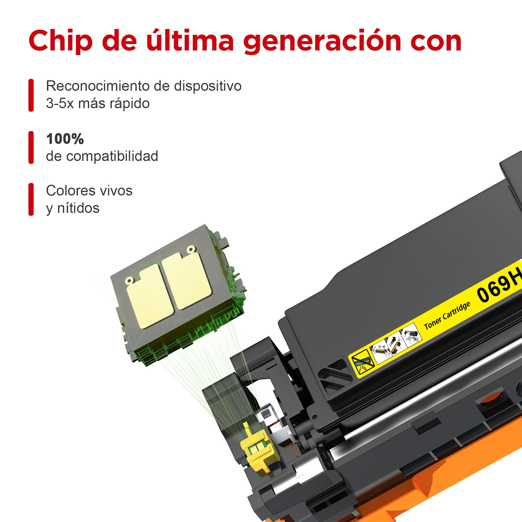 STAROVER 069H Cartuchos de tóner compatibles con Canon ImageCLASS MF753Cdw | Compatibles con Canon Color ImageCLASS MF753Cdw MF751Cdw LBP674Cdw Tinta de Impresora Negro Cian Magenta Amarillo