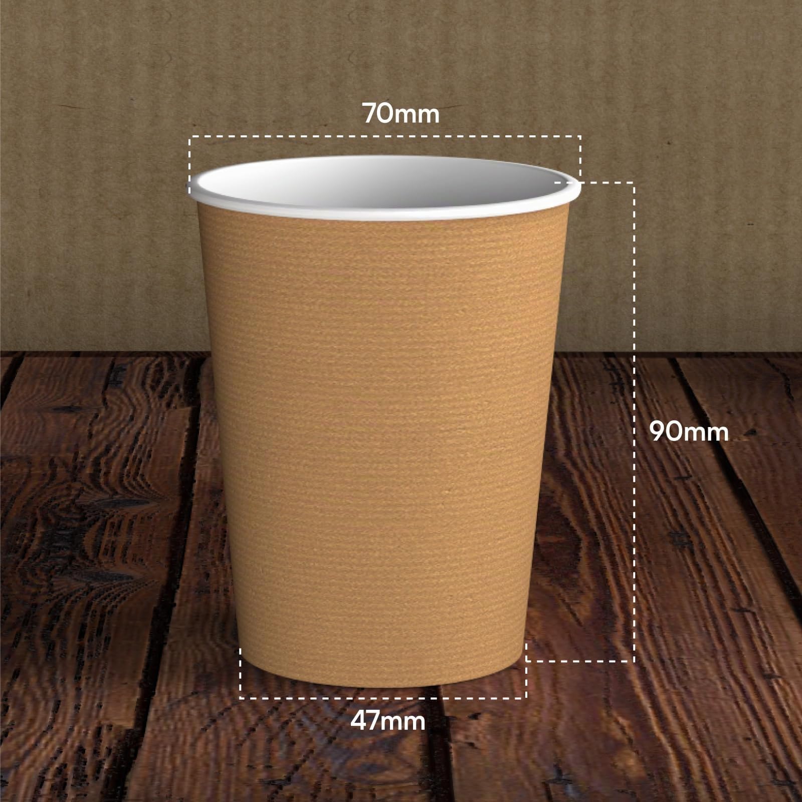 1000 Bicchieri Avana in Carta Usa e Getta per Acqua Caffè Bevande Fredde e Calde da 200ml Made in Italy di Colore Avana Biodegradabili Compostabili Ecologici Eco Friendly - 100% Carta