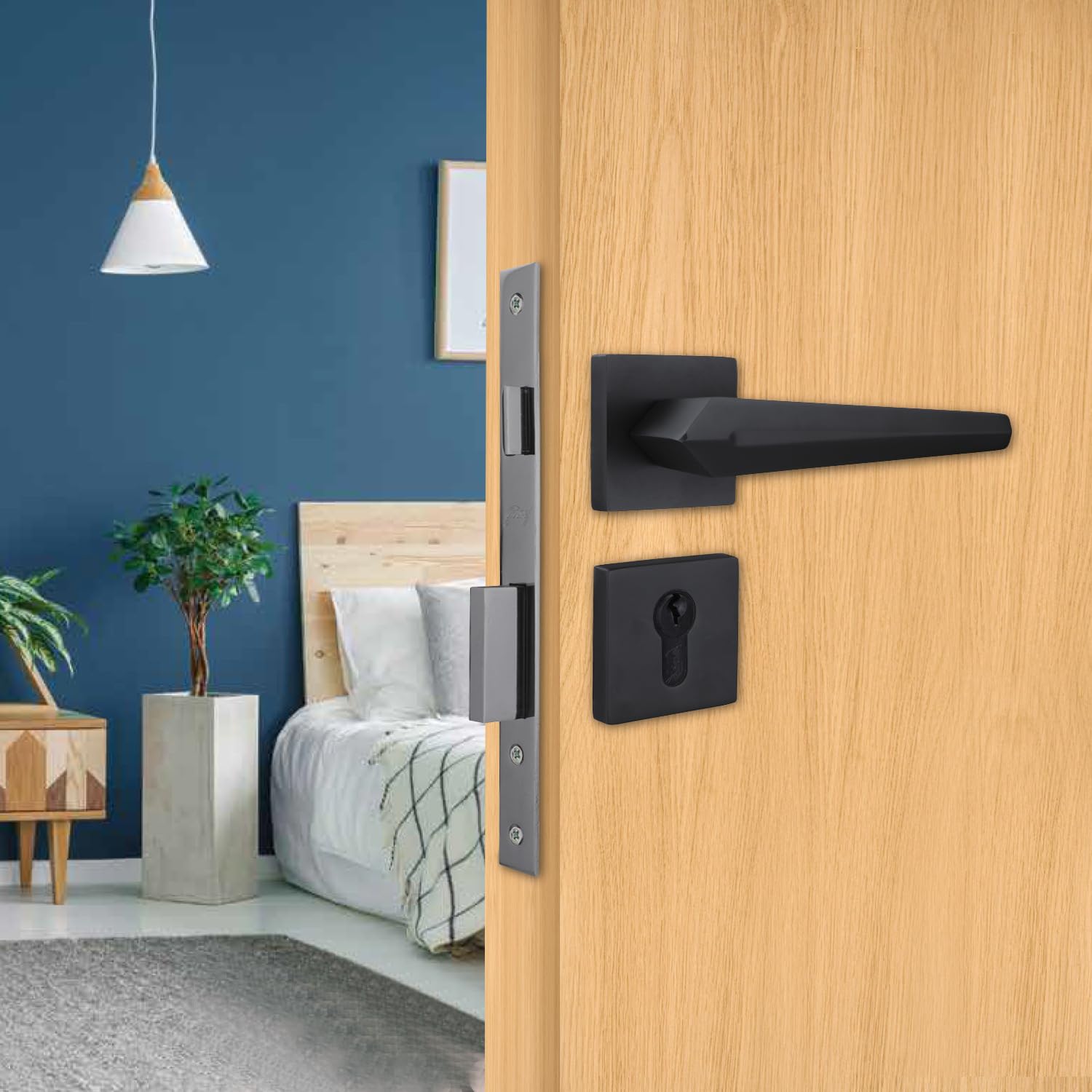 Godrej Mortise Lock | Handle Lock Set for Main & Bedroom Door | HDH 01 Rossette Home Décor Handle | Antique Brass Finish | 9 Inch Lockbody | 70 mm 1CK Cylinder - Knob from Inside and with 3 Keys (B0DF2Q6LVR) Amazon Price History, Amazon Price Tracker