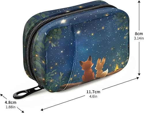 Vista 31 de Organizador diario de camuflaje para medicina vitamínica, organizador de píldoras de viaje, contenedor de medicina diaria, bolsa de pastillero