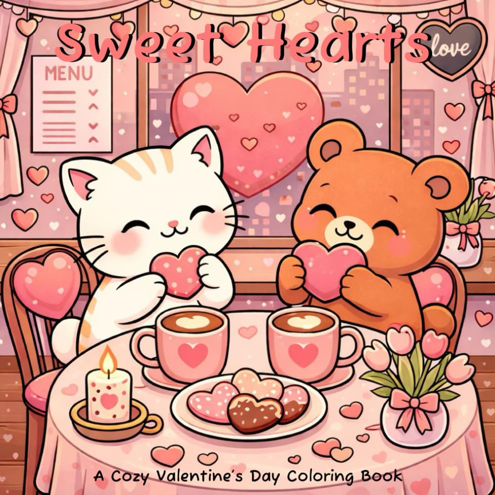 Sweet Hearts: A Cozy Valentine’s Day Coloring Book