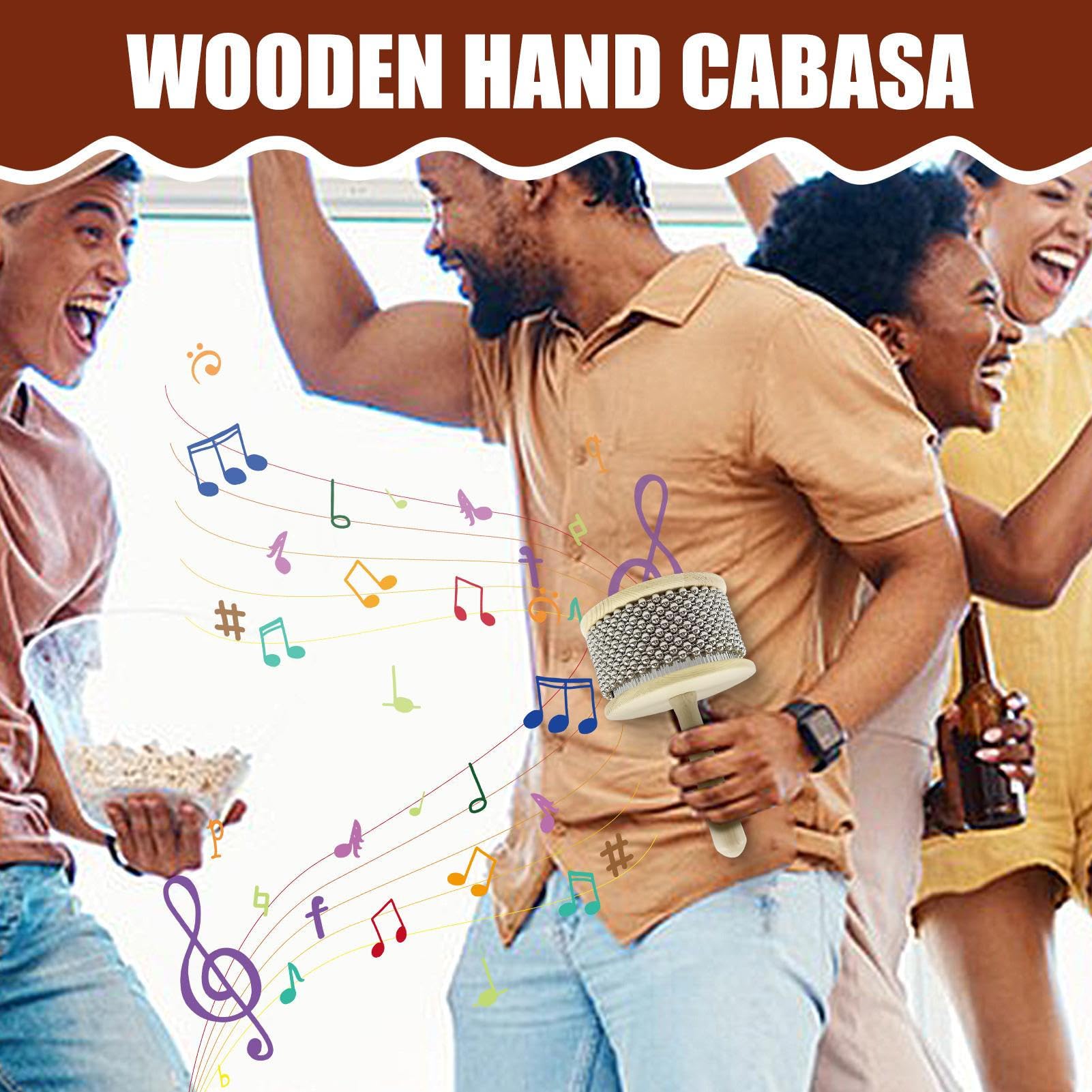 Holzinstrument – Holzgriff Percussion Shaker, Percussion Instrumente Shaker | Perlenzylinderinstrument, gute Materialien Holzinstrument für Musikliebhaber