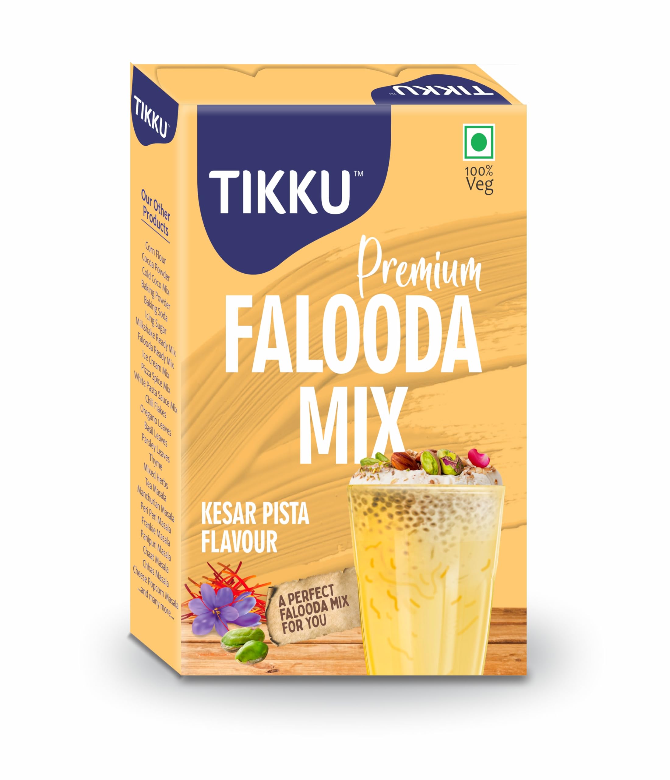 Tikku Premium Kesar Pista Falooda mix 100 g box | Instant Falooda Mix | Dessert mix (B094FS9JYH) Amazon Price History, Amazon Price Tracker