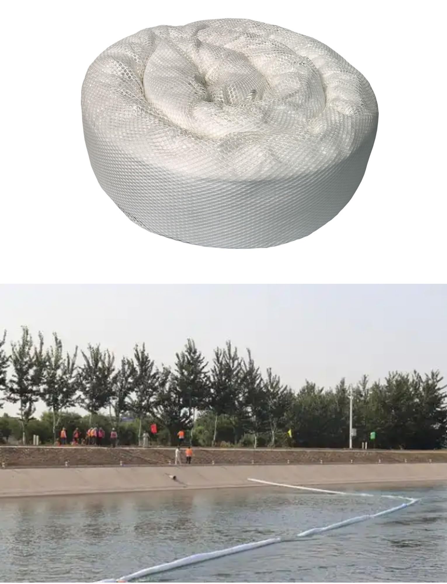 LYDBMYT Absorbent Oil Spill Boom for Ponds, Rivers & Waterways | 5 Pack Floating Containment Barrier | Marine & Industrial Spill Response​(1000cm/32.8ft)