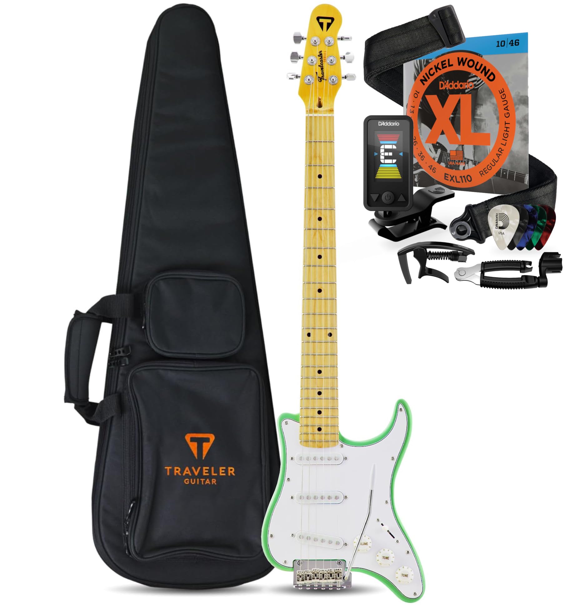 トラベラーギターTravelcaster Deluxe, Gloss Black TRAVELER GUITAR TRAVELCASTER DELUXE - BLACK - ELECTRIC