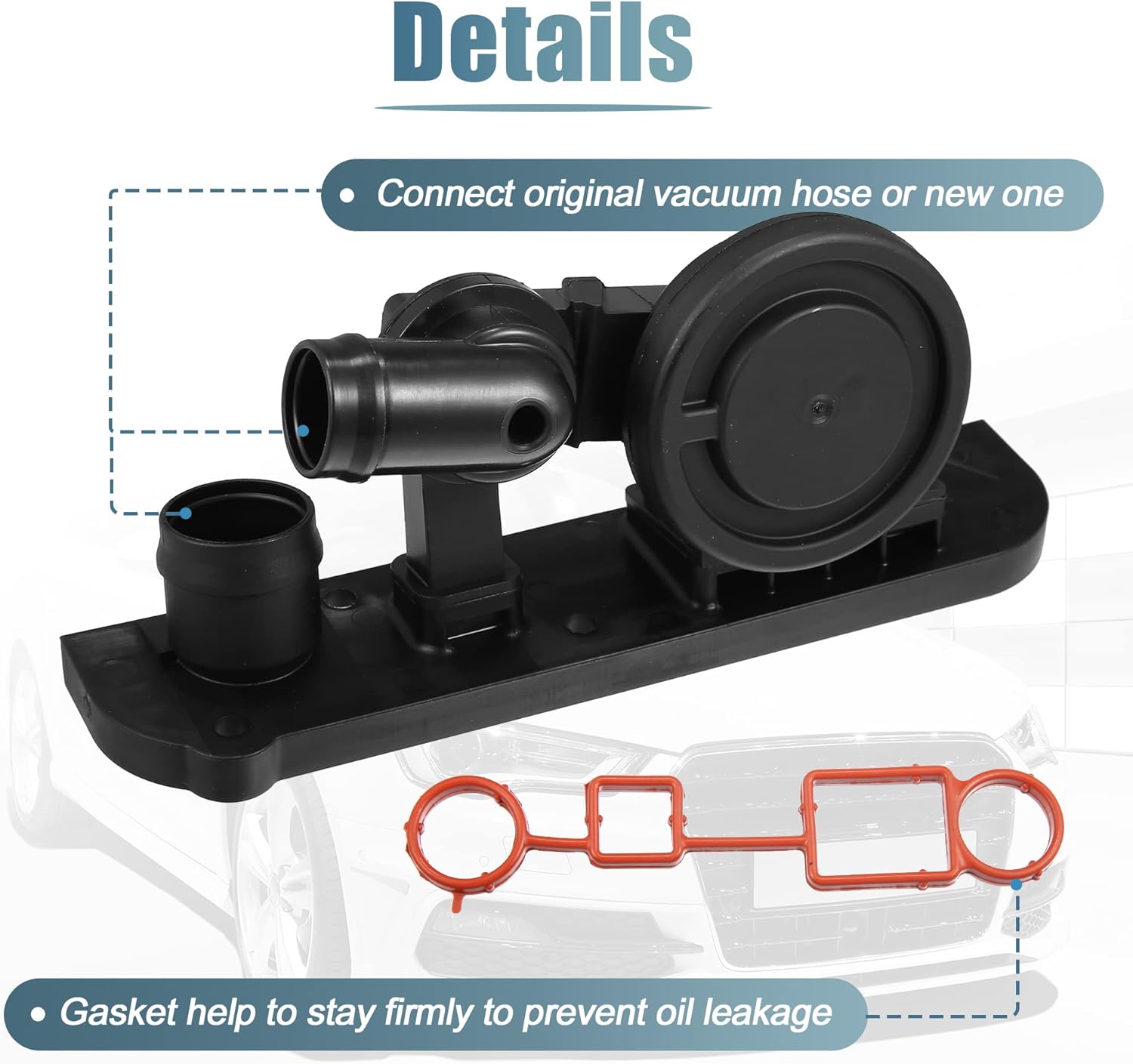 Image showing the PCV valve and its accompanying gasket