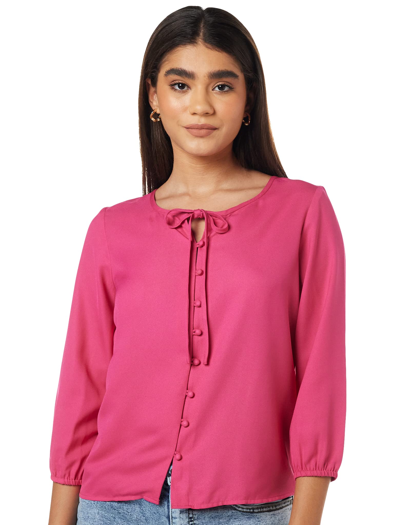 Amazon Brand - SymbolWomen's Solid Regular Fit Top