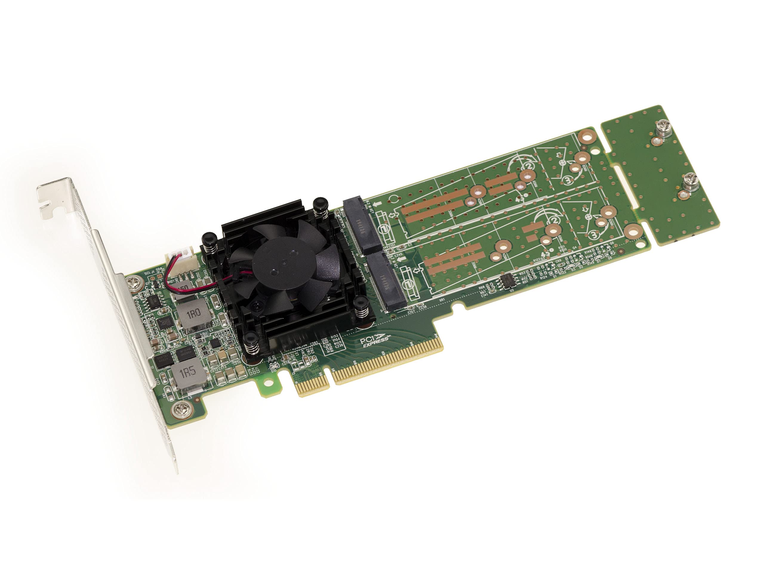 KALEA-INFORMATIQUE Carte M.2 PCIe x8 4 SSD NVMe PEX8747 | Carte PCIe PLX8747 pour 4 SSD M2 NVMe