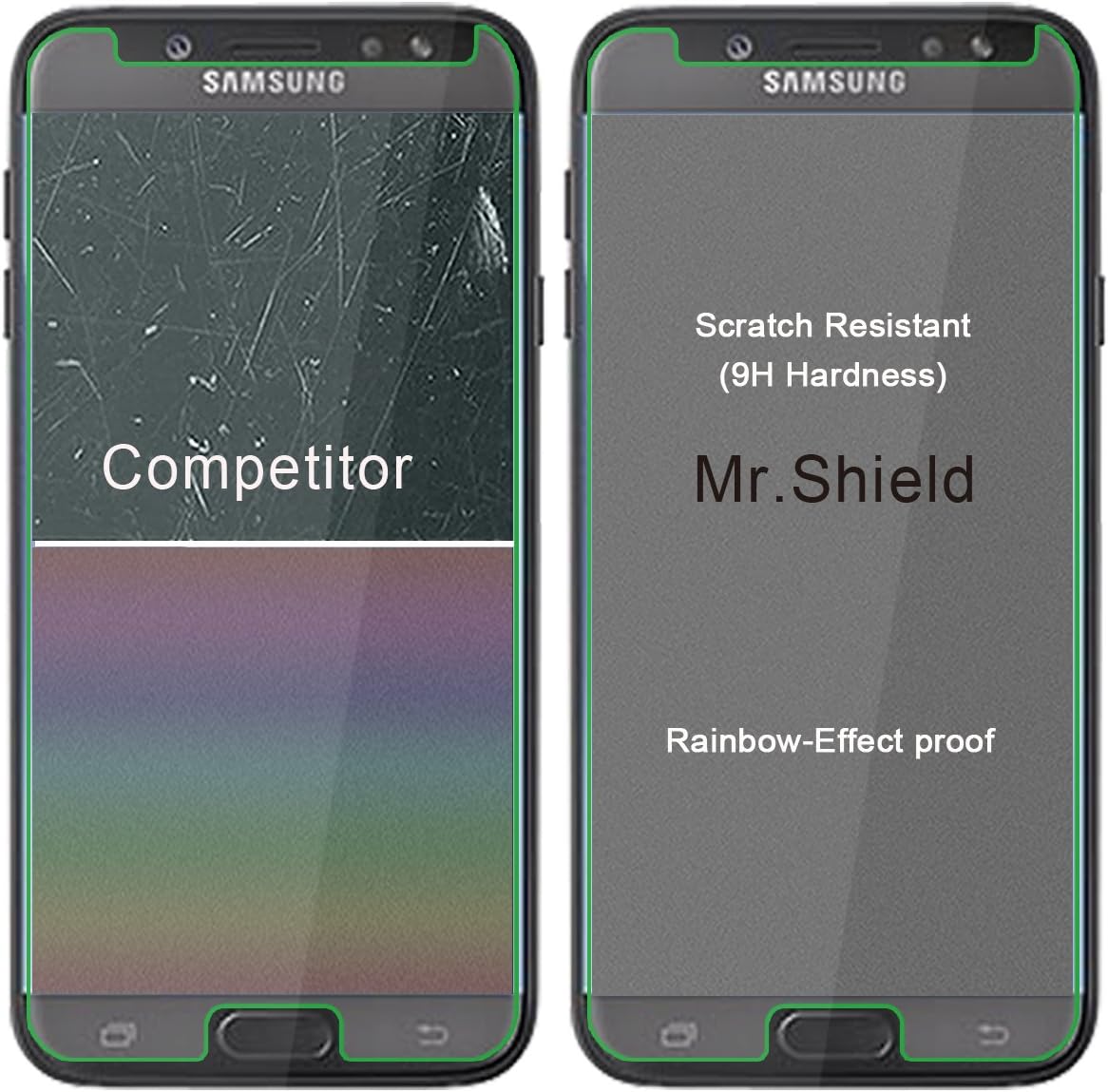 Mr.Shield [3-PACK] Designed For Samsung Galaxy J7 Pro [Will NOT fit for J7 Sky Pro] [Tempered Glass] Screen Protector [0.3mm Ultra Thin 9H Hardness 2.5D Round Edge] with Lifetime Replacement