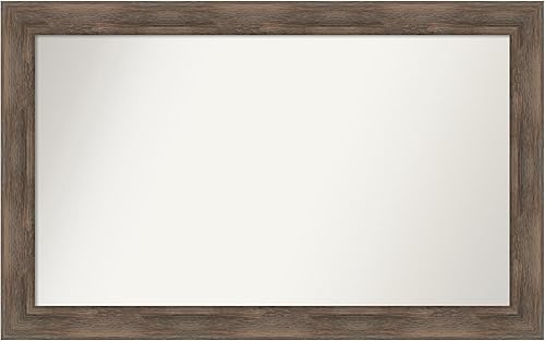 Amanti Art Espejo personalizado, espejo de baño de madera dura, espejo de pared o espejo de tocador de baño sobre el fregadero (26.75 x 42.75