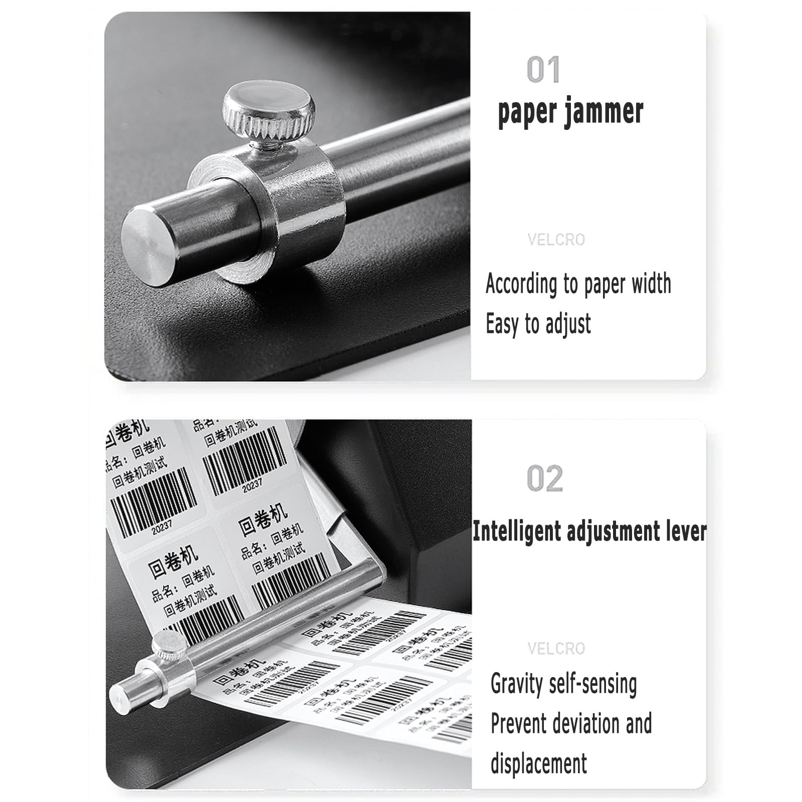 Nawijak etykiet do etykiet, automatyczna maszyna do przewijania etykiet 180 mm, regulowana prędkość przewijania 0-100 mm/s, automatyczna regulacja dźwigni ciśnienia i synchronizacja z drukarką, do