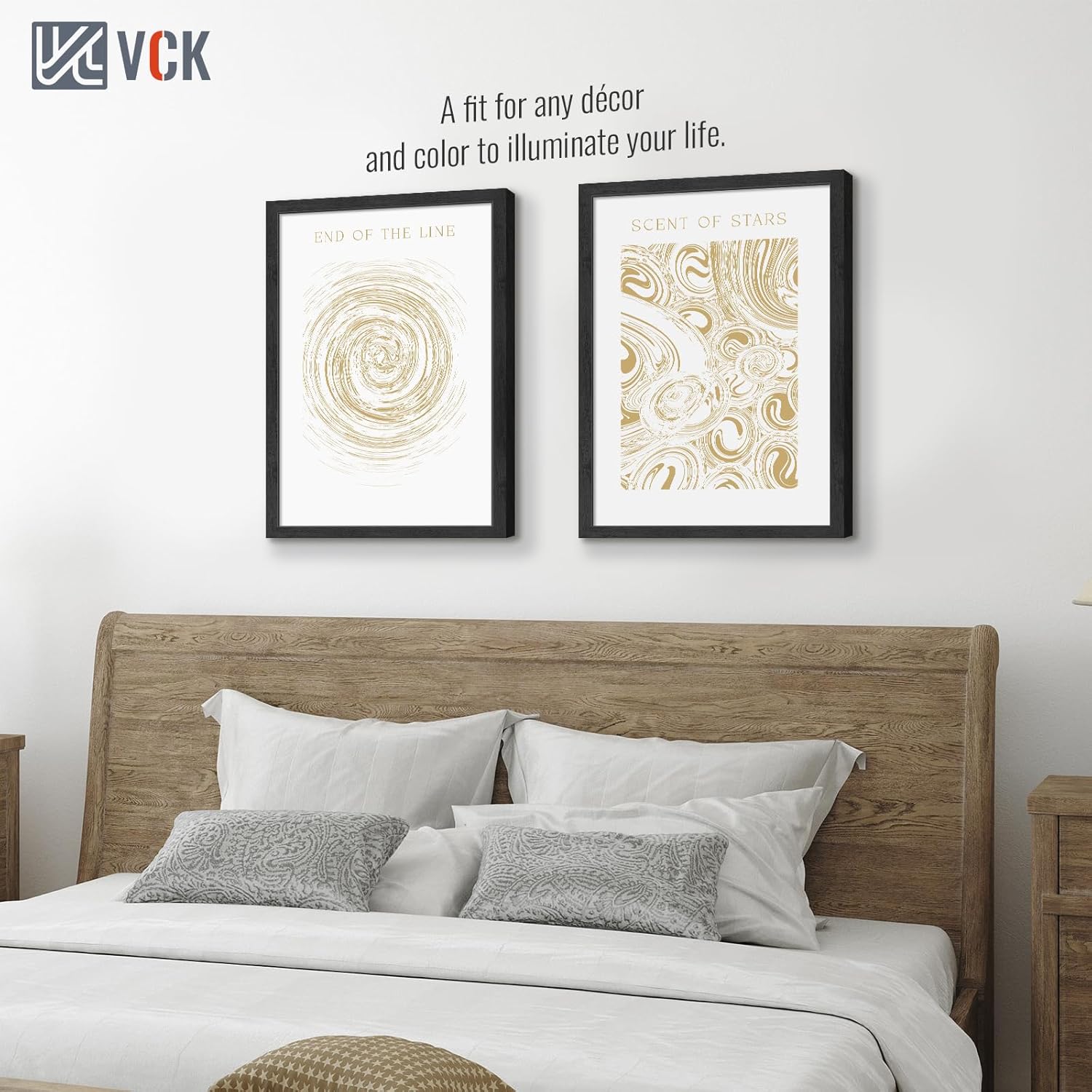 VCK 20x30 Black Poster Frame 3 Pack, Picture Frame with Exclusive Wood Grain, Studio & Home & Gallery Frame, Wall Hanging