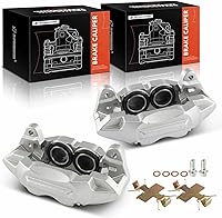 A-Premium Front Disc Brake Caliper Assembly 2-PC Set for Chevy Silverado 1500 & GMC Sierra 1500 2019-2020 - Driver Passenger Side, Metal Piston