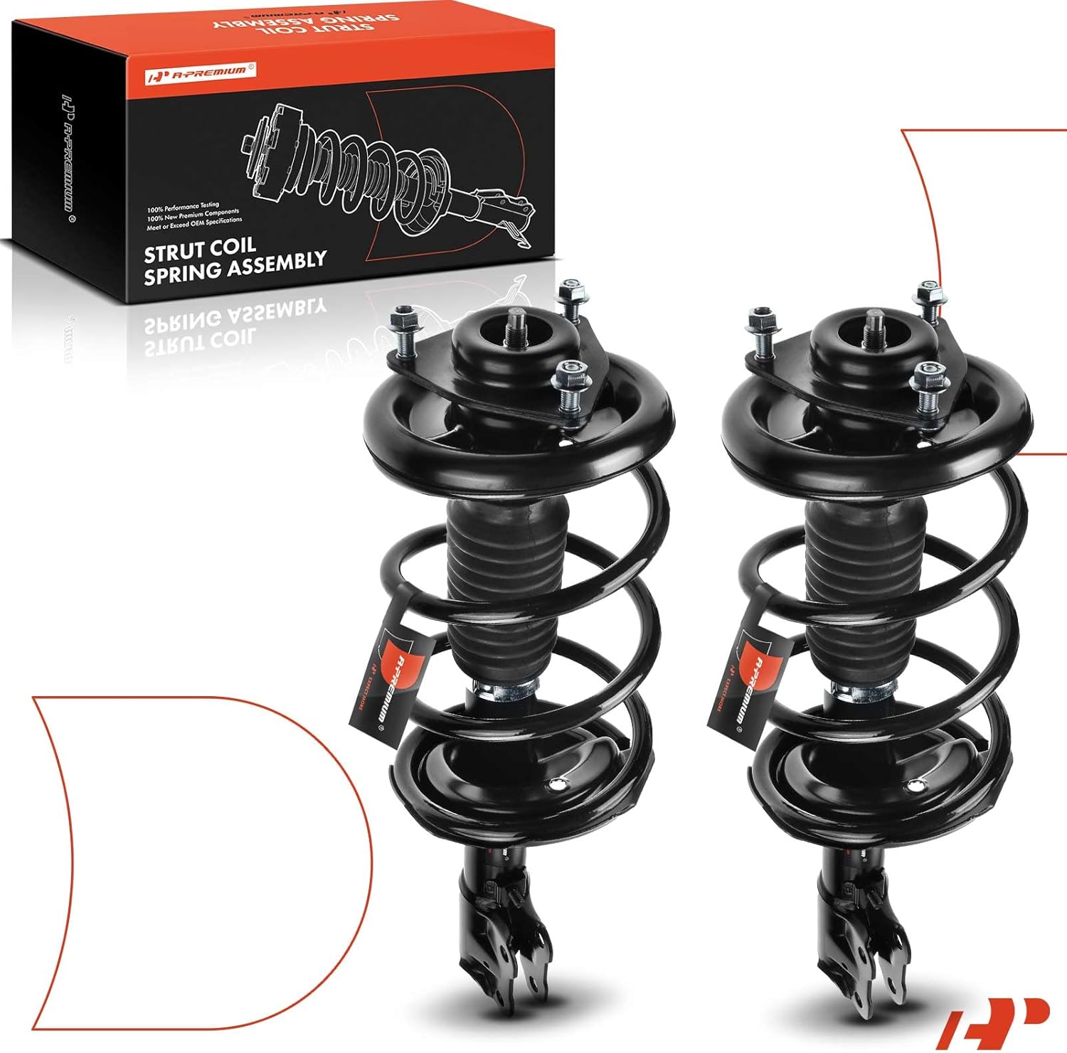 A-Premium Front Suspension Strut Shock Absorber Compatible with Mitsubishi Lancer GTS 2008 2009 2010 2011, 2-PC Set