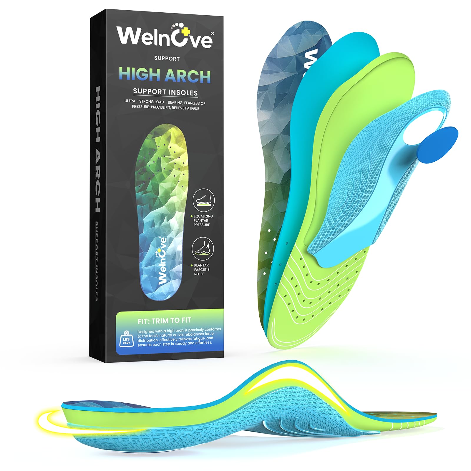 Welnove High Arch Support Insoles
