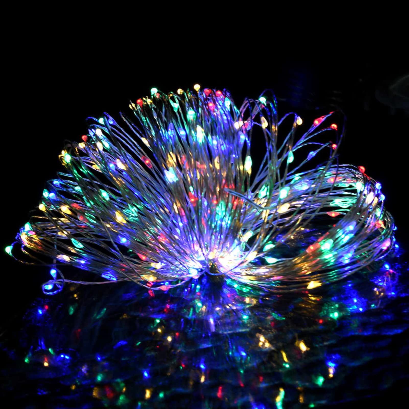 Homgoday Łańcuch świetlny LED z 300 diodami LED, wielokolorowy, 30 m, oświetlenie bożonarodzeniowe, na zewnątrz, do wewnątrz, dekoracja bożonarodzeniowa, na imprezę, wesele