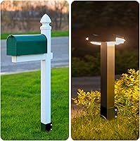 Vista 5 de ARIFARO Anclaje para poste de valla de 24 pulgadas Punta de tierra de acero resistente recubierto de polvo negro Estacas para poste de 4x4 pulgadas