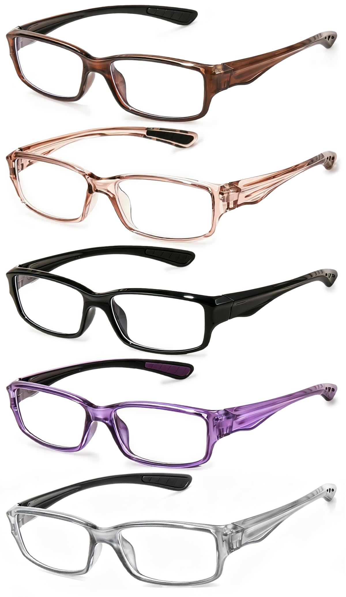 KOOSUFA Sport Lesebrille Herren Damen Anti Blaulicht Lesehilfe TR90 | Ultraleicht, Rutschfeste Brillenbügel, Arbeits Lesebrillen, Computerbrille, 0.0 +1.0 +1.5 +2.0 +2.5 +3.0 +3.5 +4.0