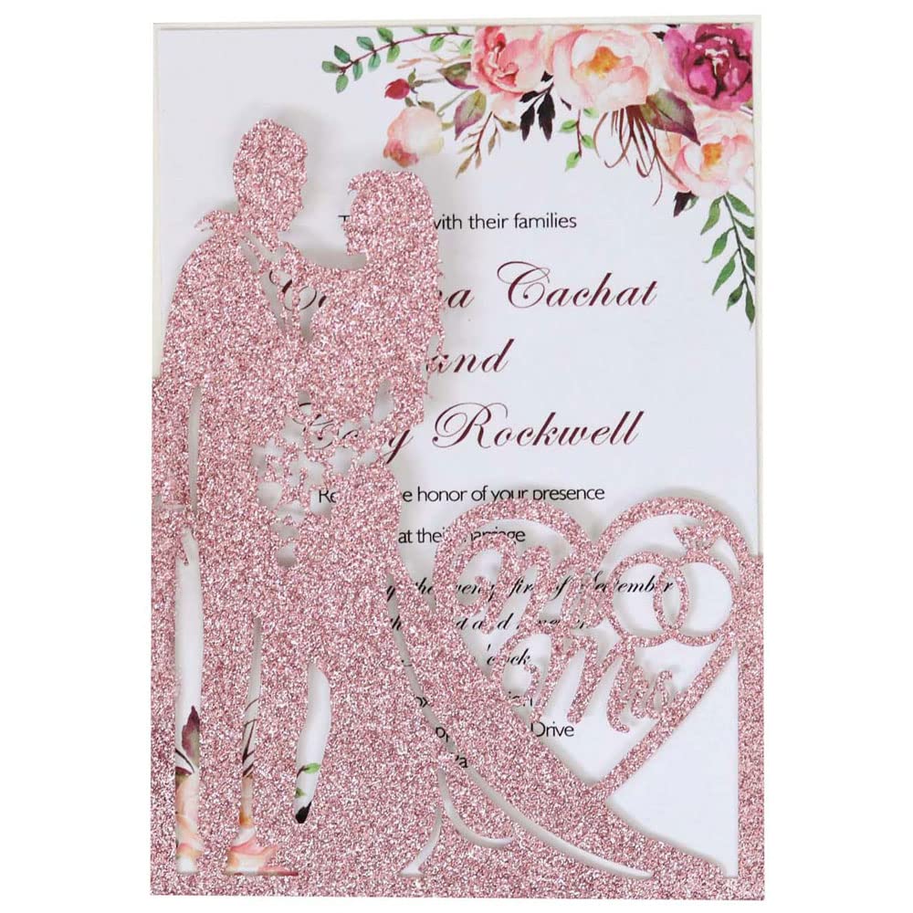 Invitaciones de Quinceañera cortadas a láser con sobres, tarjetas de invitación niña princesa