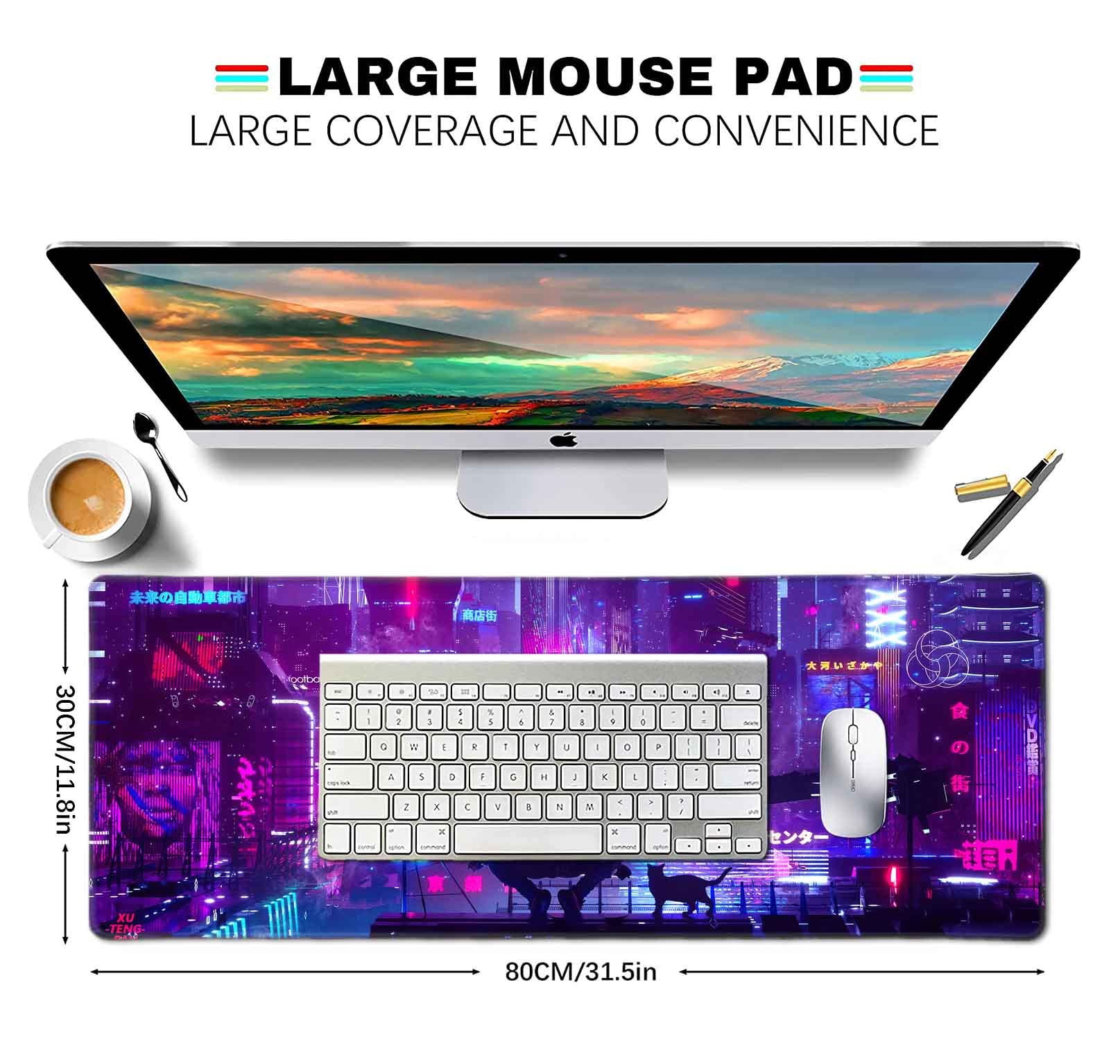 ブラウンダスト マウスパッド デスクマット Amazon | BREENHILL テーブルマット 100x40cm デスクマット 快適