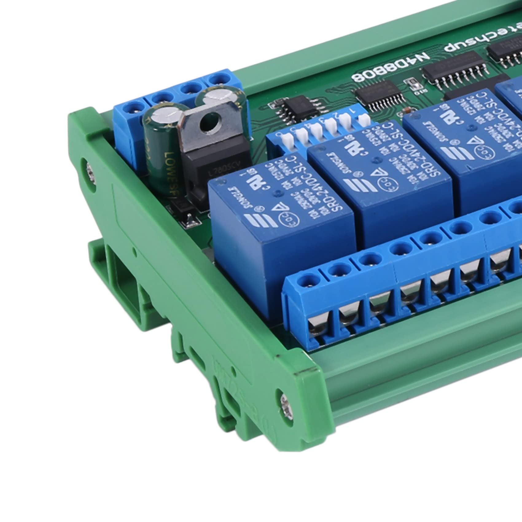 Scheda Interruttori relè PLC, 5 V CC RS485 RS232 (TTL) Modulo di Controllo RTU Scheda Interruttori relè UART Supporto PLC per Modbus, Modulo, relè