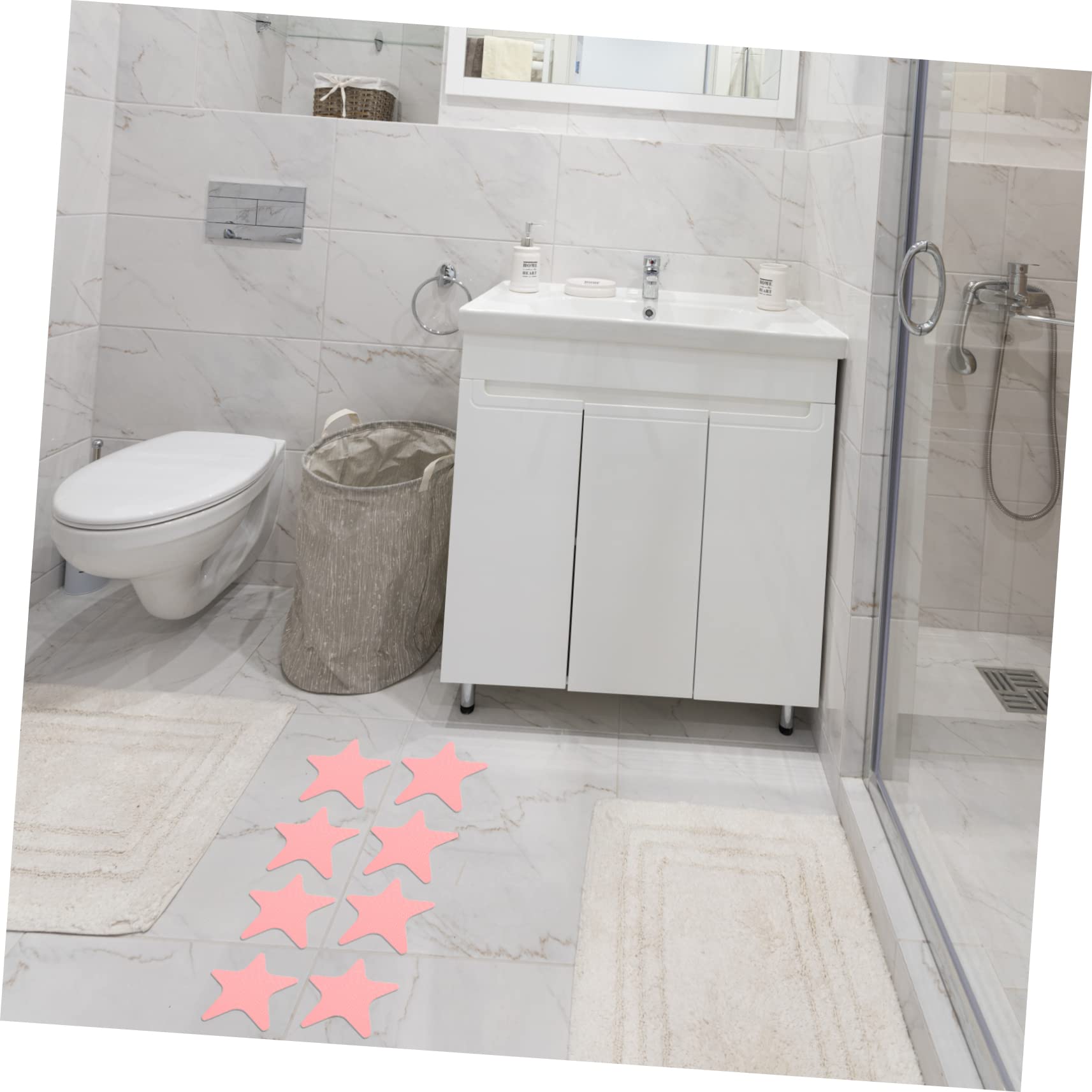 MAGICLULU 5 Juegos Pegatinas Antideslizantes Pegatinas Adhesivas Pegatinas De Ducha Adhesivas Cintas Antideslizantes Calcomanías Antideslizantes Cinta Adhesiva Decorativa Piso Mañana Rosa
