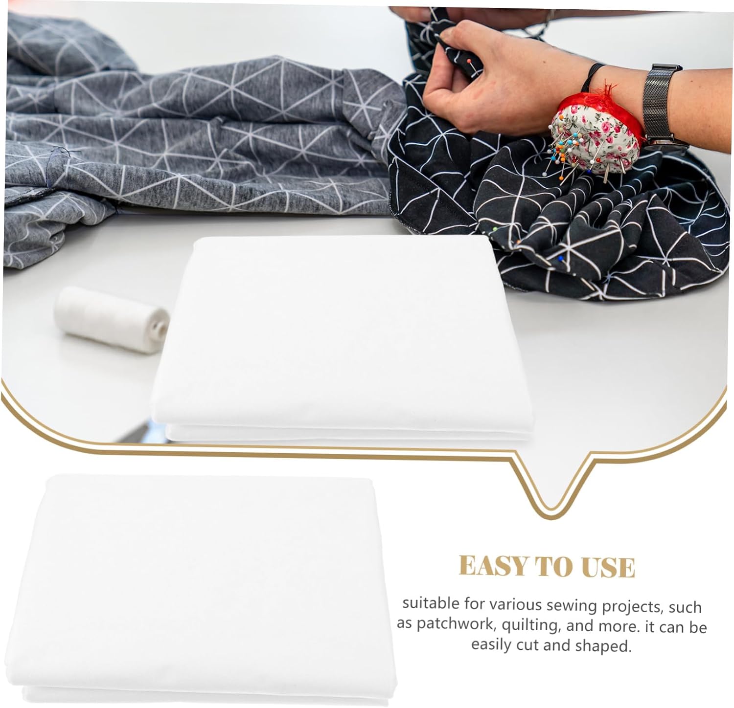 1m Strong Bond Interfacing Iron Non-Woven Interlining Embroidery Lining Clothing Decorative Material Portable Sewing Supply