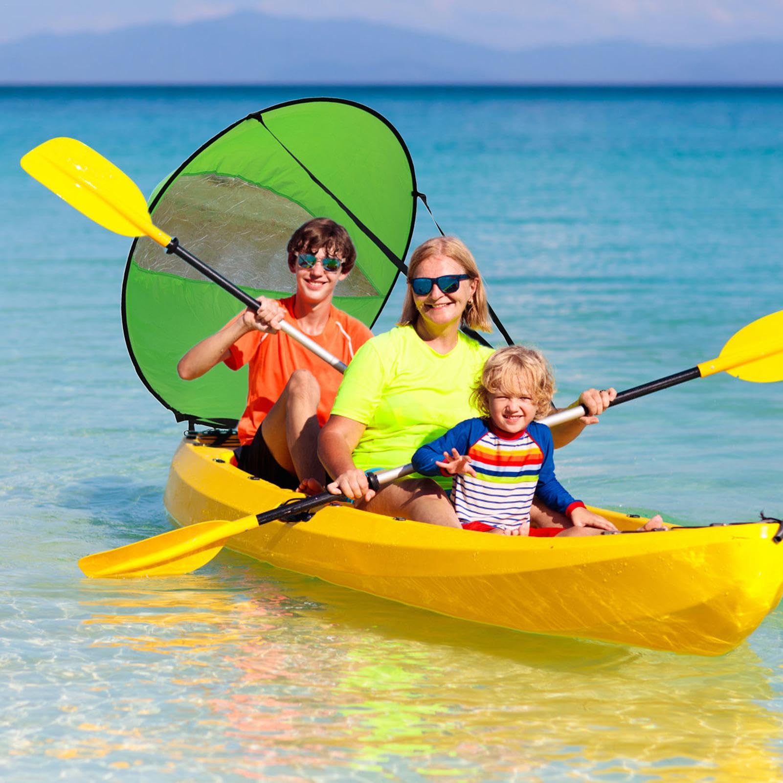 Velas de paddleboard – Kit de vela hinchable de remo de pie | Ajustable y portátil, accesorio de protección solar para barco, vela de remo fácil de instalar, duradera y ligera