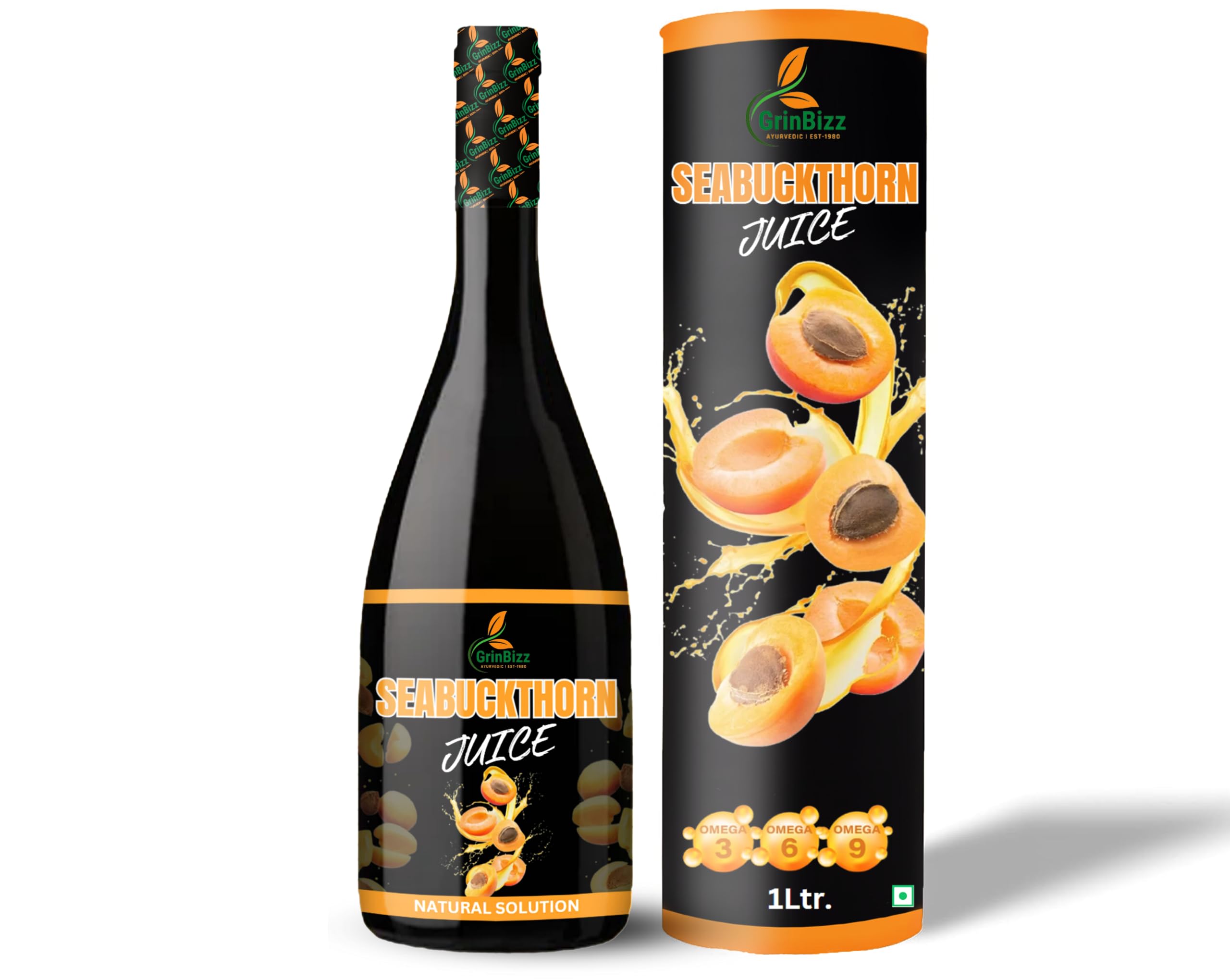 VEDORTHO Grinbizz Seabuckthorn Juice Supports Healthy Heart/Boosts Immune System/Promotes Skin Health/Digestion Health/Liver Care/Body Detoxer/No Side Effects(Pack Of 1) (B0CFHL6X7Y) Amazon Price History, Amazon Price Tracker