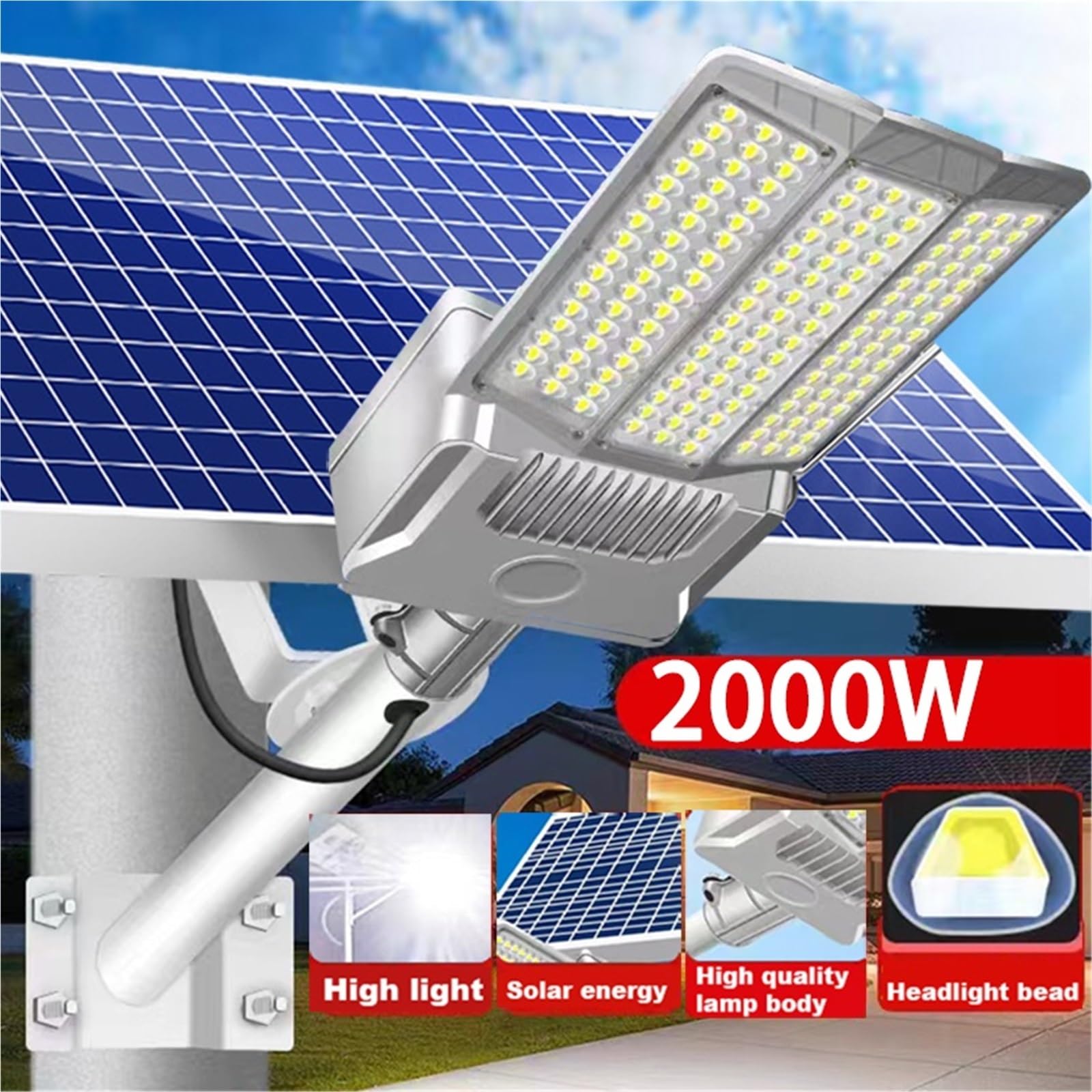 Lampy solarne do użytku na zewnątrz, wodoodporne, z czujnikiem ruchu, z aluminium, lampa ścienna LED do ogrodu, na światło słoneczne, budowlane (W7101B-8)