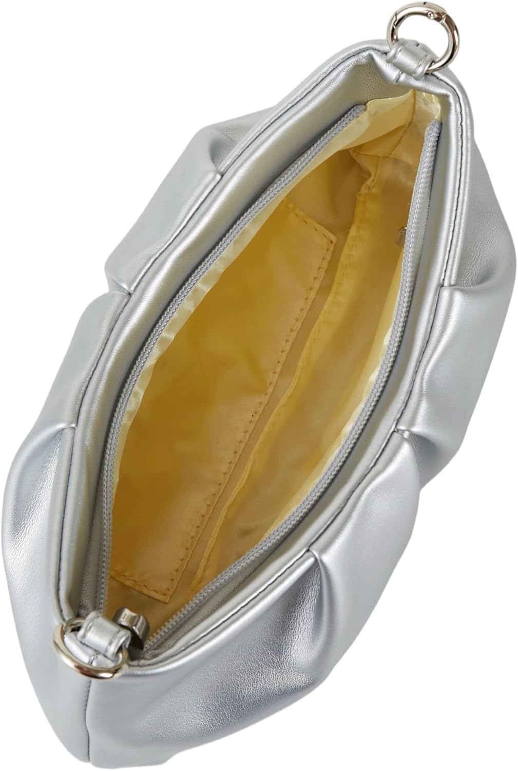 PU Leather Evening Bag Evening Bag Ruched Clutch Purse for Women Detachable Double Shoulder Straps Crossbody Bag - Image 6