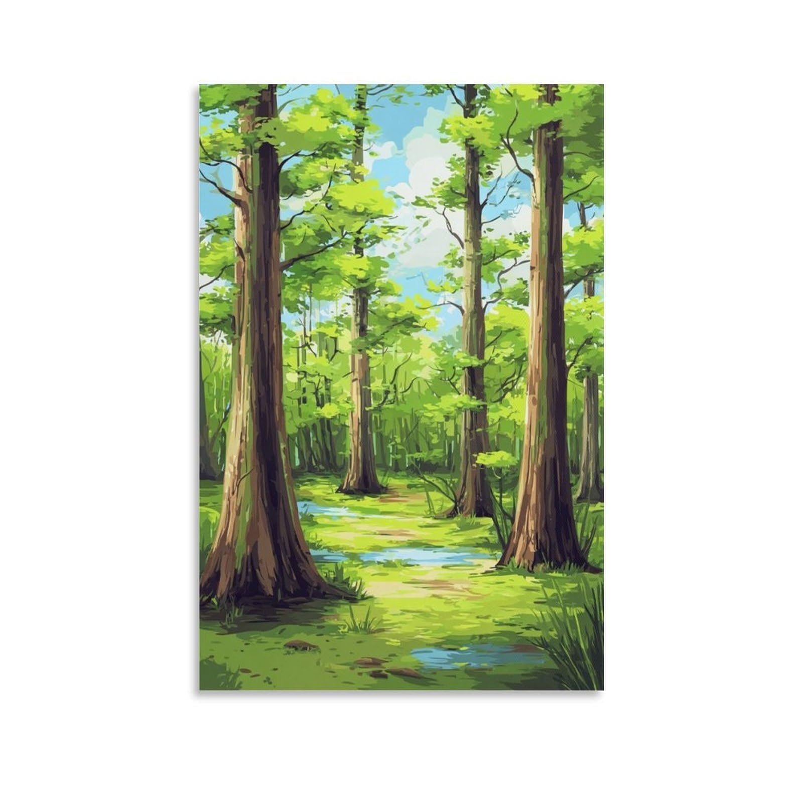 ZBBGGOZ Cache River State Natural Area Poster 24x36inch(60x90cm) Vintage Watercolor Canvas Art