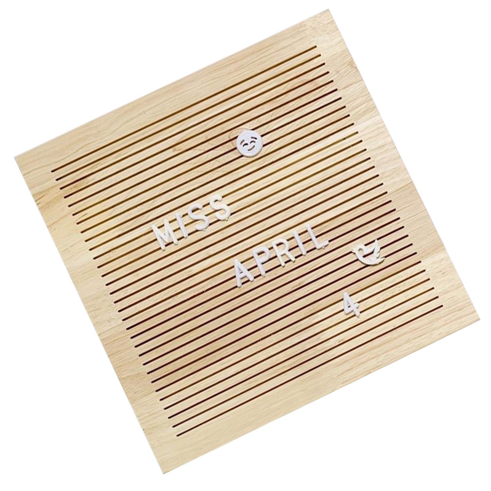 2 Lettre - Tableau à Lettres Lisse et avec 330 Lettres interchangeables et Support,Panneau d'annonce mémo Cadre chêne pour la décoration à la aison