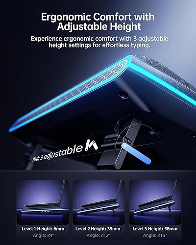 Miniatura 5 de llano V12 Ultra - Almohadilla de refrigeración para laptop con control de software inteligente, soporte para ventilador de laptop RGB para juegos,