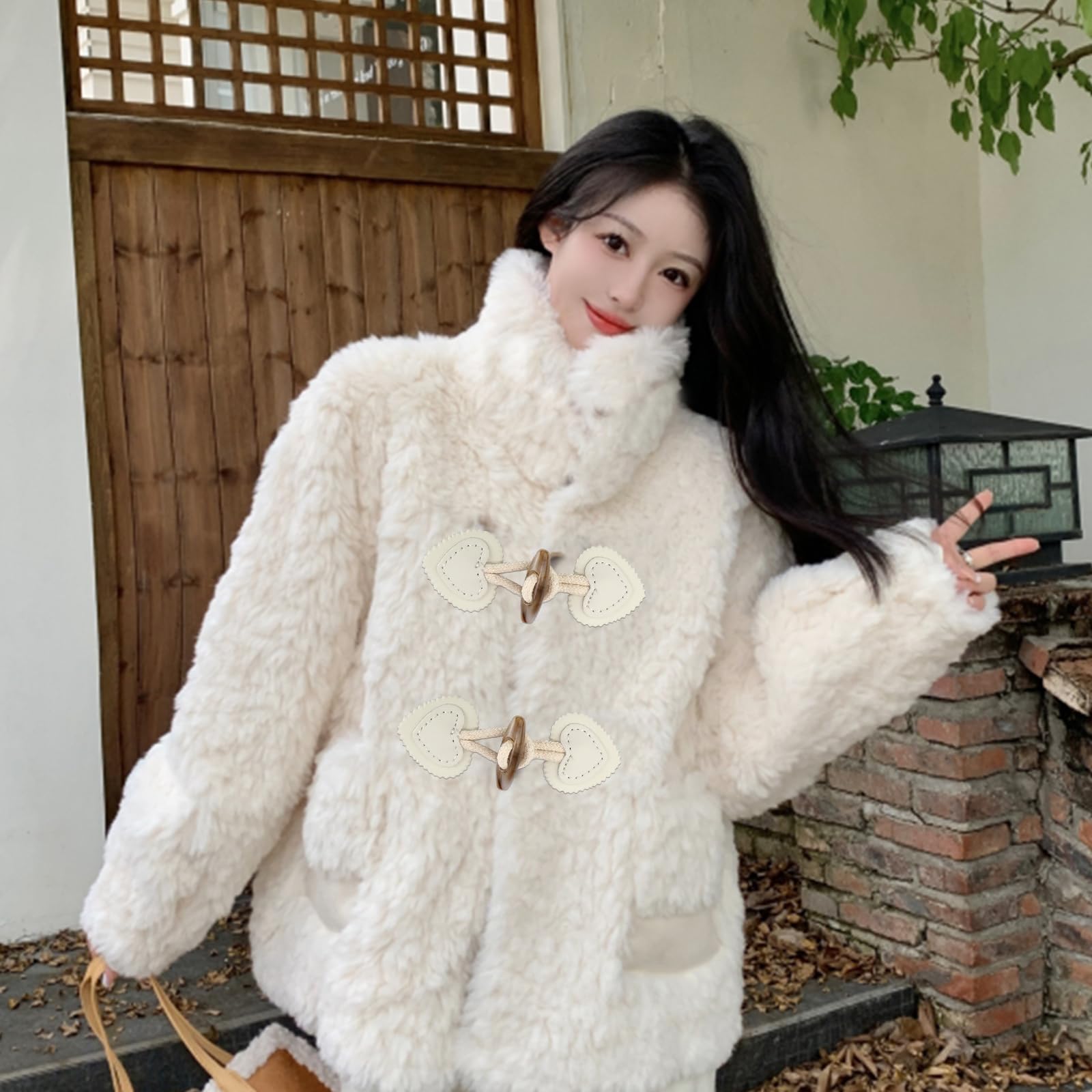 4 Paia Di Bottoni A Levetta In Pelle Sintetica - Per Cappotti E Giacche - Stile Vintage - Foto 6