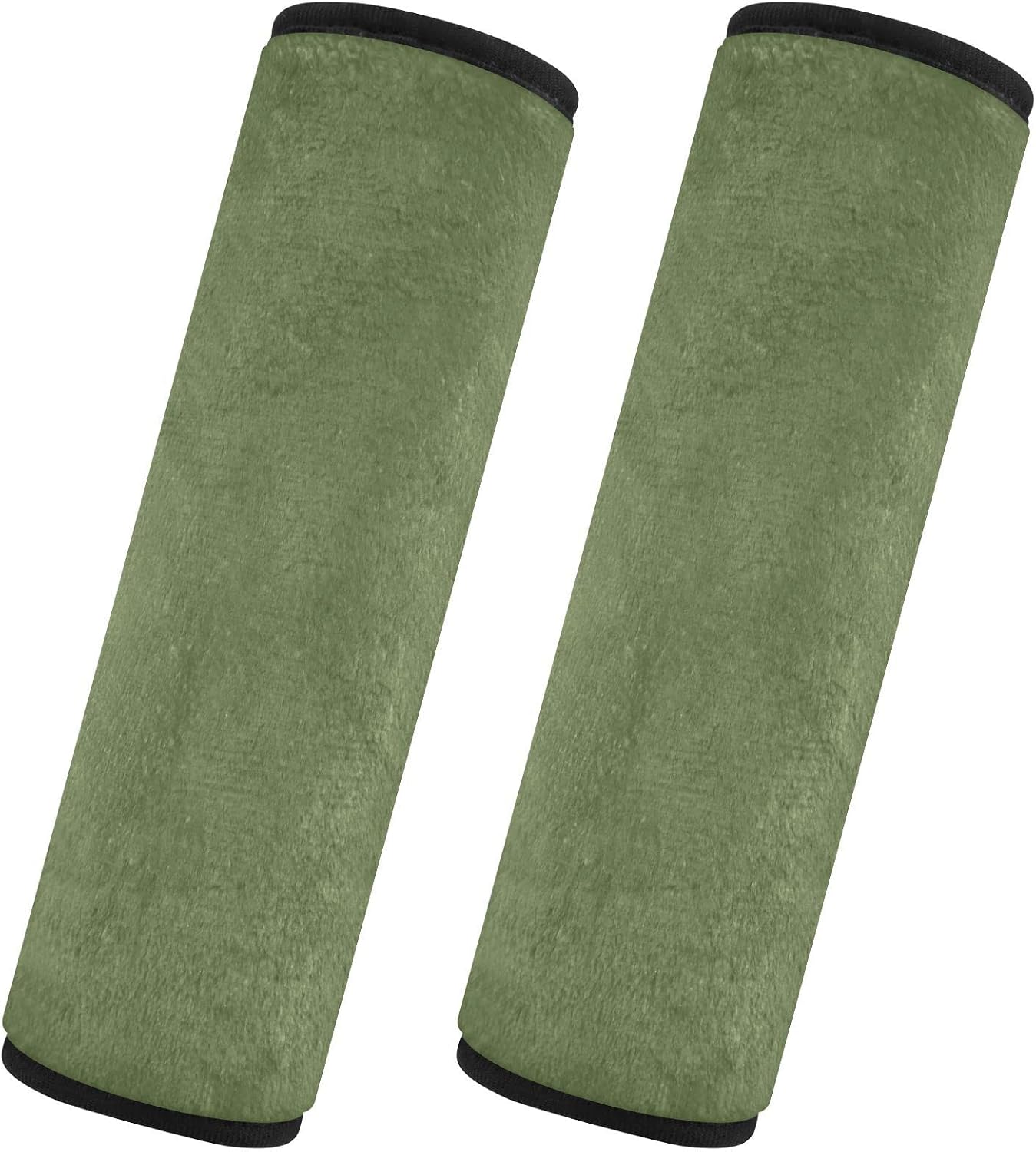 MCHIVER Olive Green Car Seatbelt Shoulder Pads 2 Pieces Seatbelt Covers for Adults Kids Auto Seat Belt Cushion Protector 10 * 7.7in