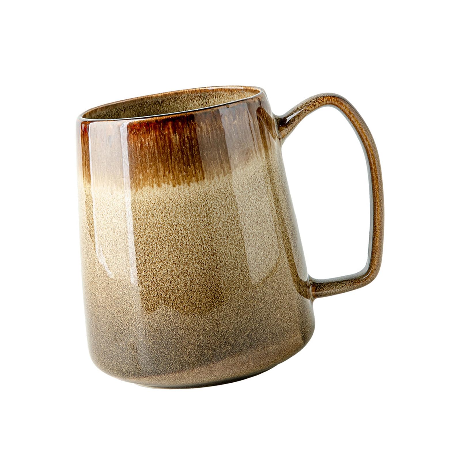Elnwnnkc Raku Fired Coffee Mugs with Unique Glazed Variation and Ergonomic Designs 350Ml Capacity Artistic Coffee Cup Enthusiasts