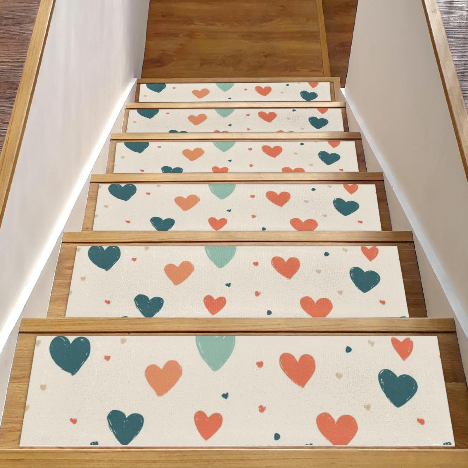 Marche d'escalier antidérapante stop glisse tapis bois réutilisable x15