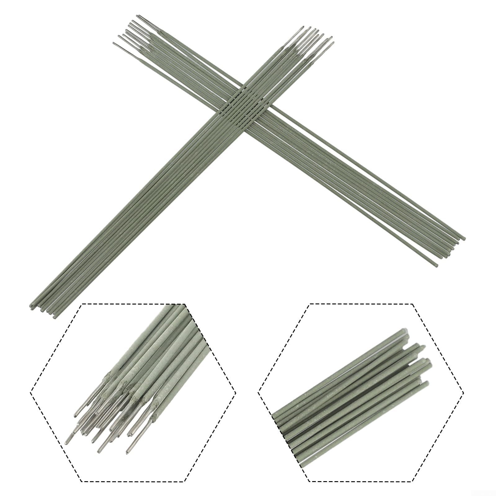 20 electrodos de soldadura, acero inoxidable 304, alambre de relleno A102, alambres de soldadura de 1,0 mm