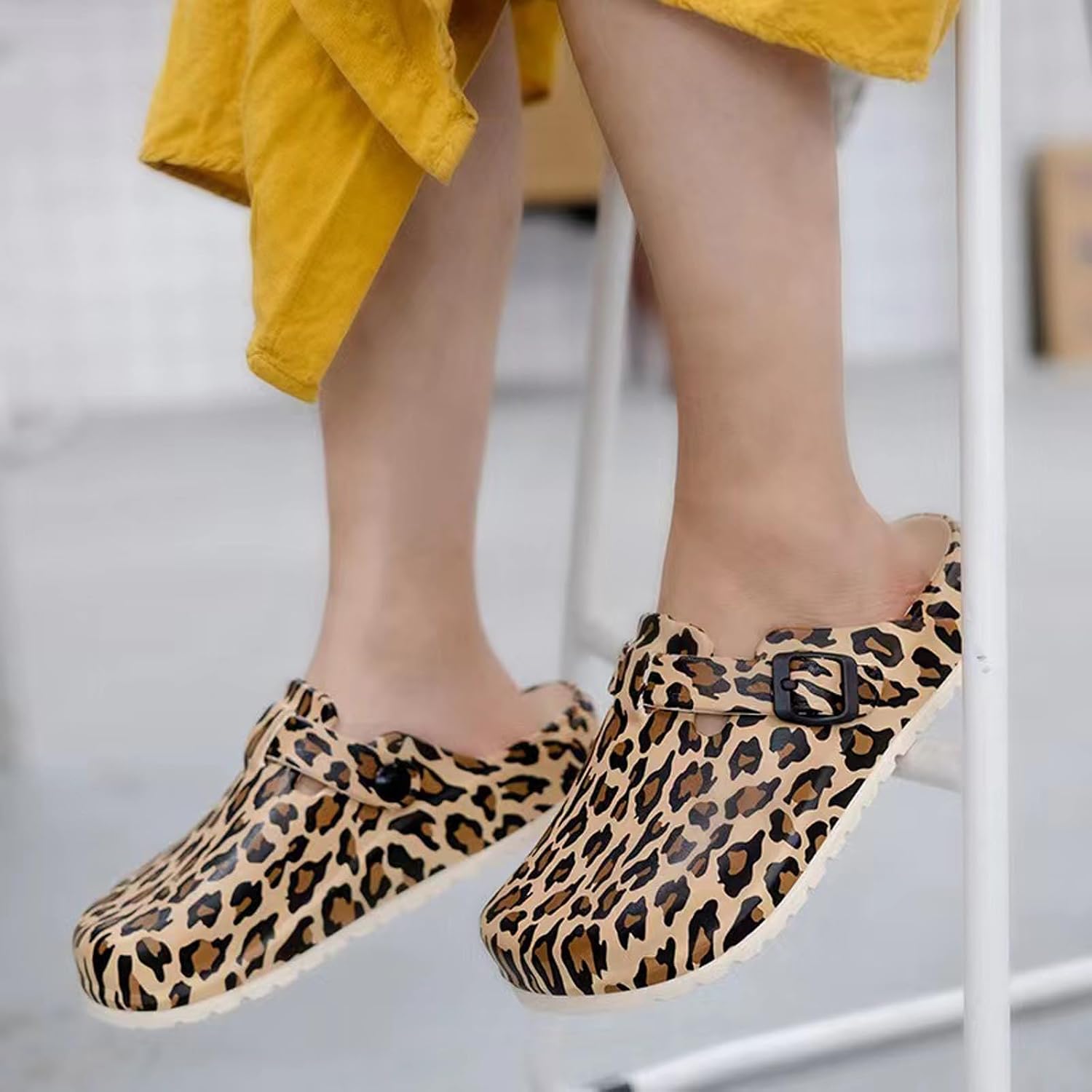 Eliogn Women’s Garden Clogs EVA Slip On Comfort Shoes – Cute Printed Waterproof Mules for Nurses, Home, Outdoor, Kitchen, Work – Lightweight Non-Slip Foam Clogs