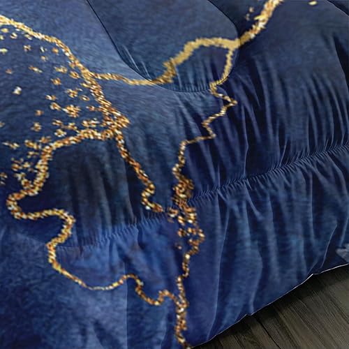 Miniatura 4 de AILONEN Juego de edredón de girasol, tamaño Queen, juego de ropa de cama con estampado de girasol amarillo en acuarela azul para niños y niñas,